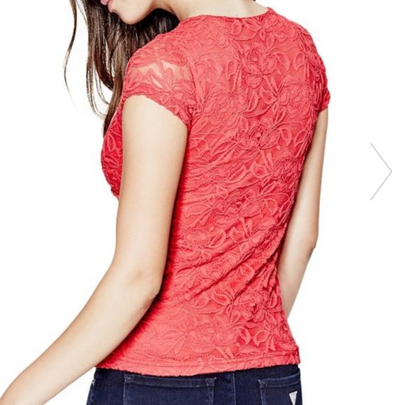 ๐ 2 GUESS Factory Surplice Lace Tops - Picture 5 of 5